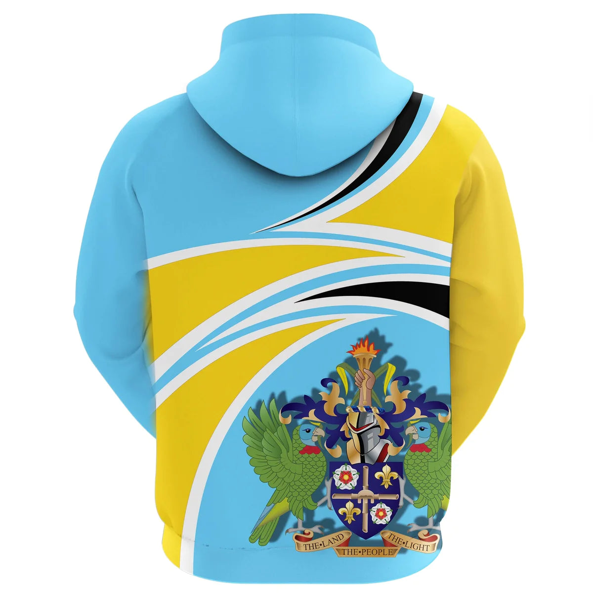 Saint Lucia Zip Hoodie N Flag RLT6