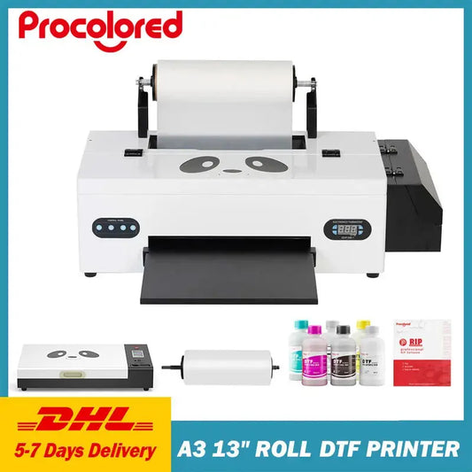 Procolored A3+ R1390 Dtf Printer Direct To Film Printing Machine With curing oven For T-Shirts And Textile