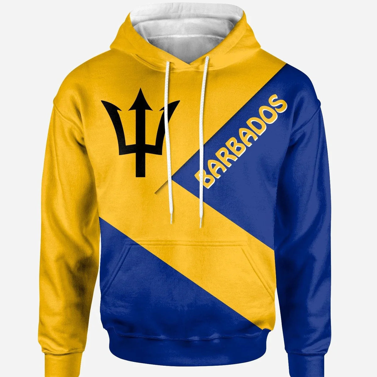 Barbados Hoodie Barbados Flag Style