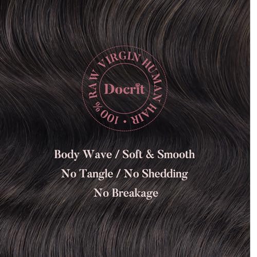 Docrit Invisible Scalp-Melting 5X5 HD Closure Wig Human Hair - Super Glueless Body Wave,