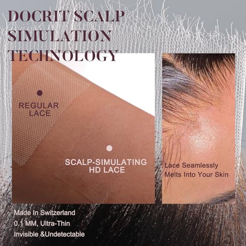 Docrit Invisible Scalp-Melting 5X5 HD Closure Wig Human Hair - Super Glueless Body Wave,