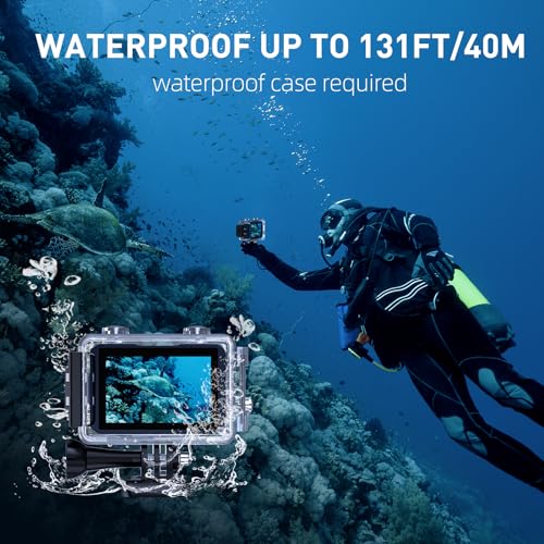 Action Camera 4K30FPS,40m/131ft Ultra HD Underwater Cameras,