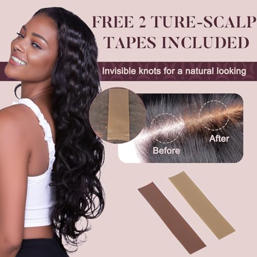 Docrit Invisible Scalp-Melting 5X5 HD Closure Wig Human Hair - Super Glueless Body Wave,